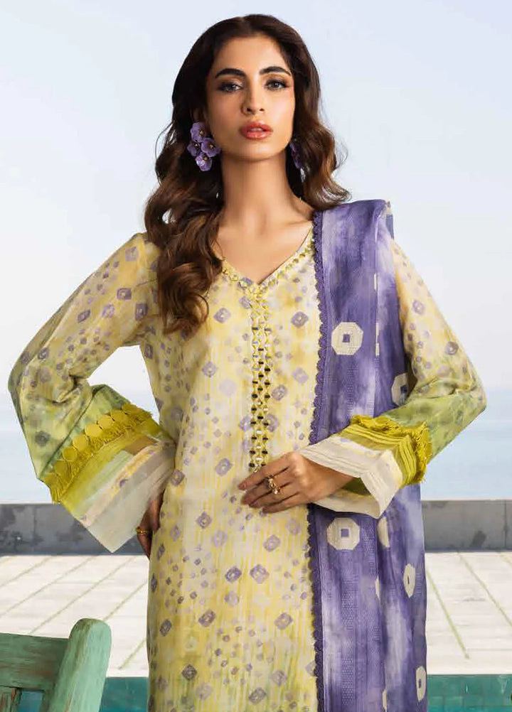 Riaz Arts Embroidered Lawn Suits Unstitched 3 Piece RA25AL AF-165 - Summer Collection