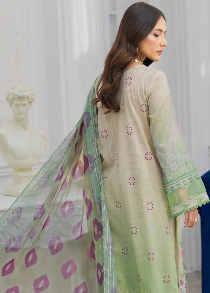 Riaz Arts Embroidered Lawn Suits Unstitched 3 Piece RA25LC AF-210 - Summer Collection