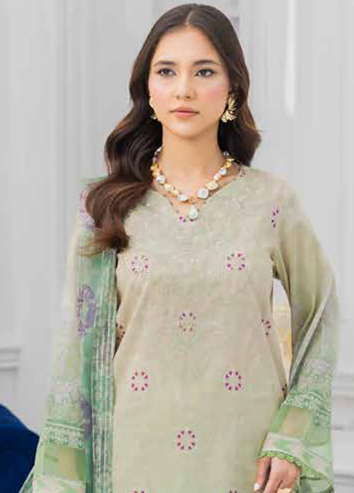 Riaz Arts Embroidered Lawn Suits Unstitched 3 Piece RA25LC AF-210 - Summer Collection