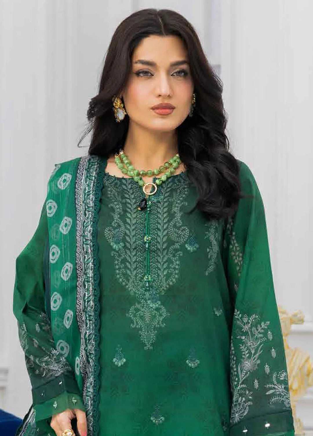 Riaz Arts Embroidered Lawn Suits Unstitched 3 Piece RA25LC AF-211 - Summer Collection