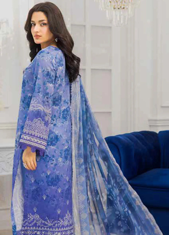 Riaz Arts Embroidered Lawn Suits Unstitched 3 Piece RA25LC AF-212 - Summer Collection