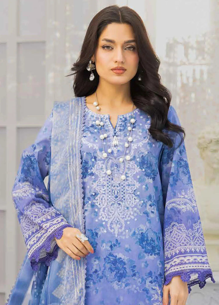 Riaz Arts Embroidered Lawn Suits Unstitched 3 Piece RA25LC AF-212 - Summer Collection
