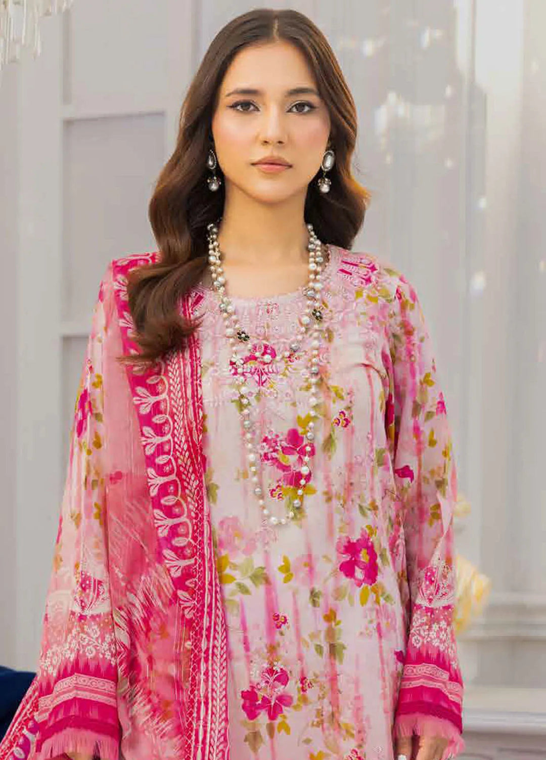 Riaz Arts Embroidered Lawn Suits Unstitched 3 Piece RA25LC AF-213 - Summer Collection