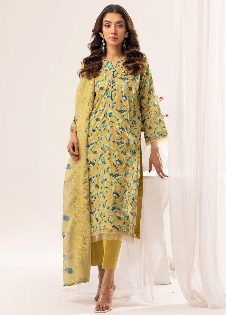 Riaz Arts Embroidered Lawn Suits Unstitched 3 Piece RA25RL D-05 - Summer Collection