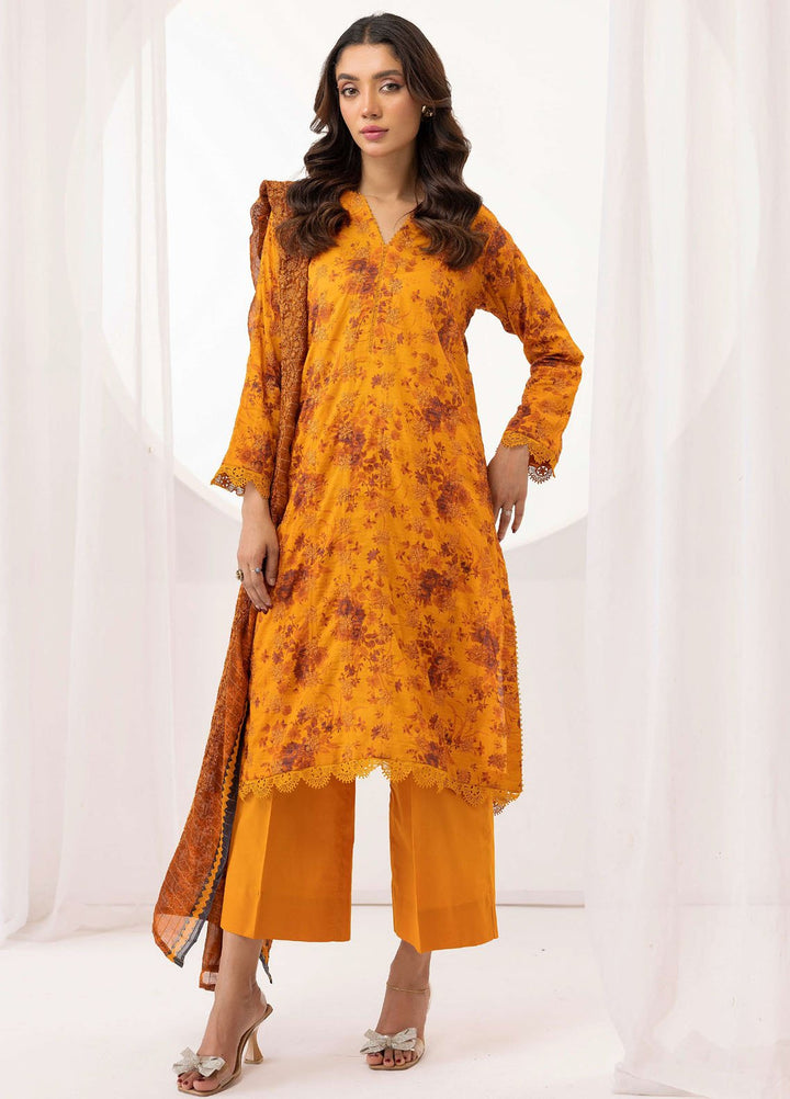 Riaz Arts Embroidered Lawn Suits Unstitched 3 Piece RA25RL D-07 - Summer Collection