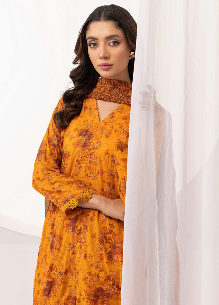 Riaz Arts Embroidered Lawn Suits Unstitched 3 Piece RA25RL D-07 - Summer Collection