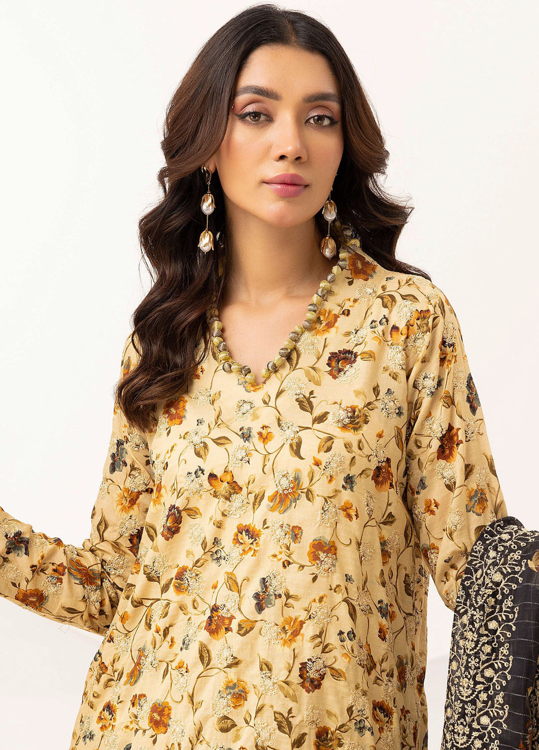 Riaz Arts Embroidered Lawn Suits Unstitched 3 Piece RA25RL D-10 - Summer Collection