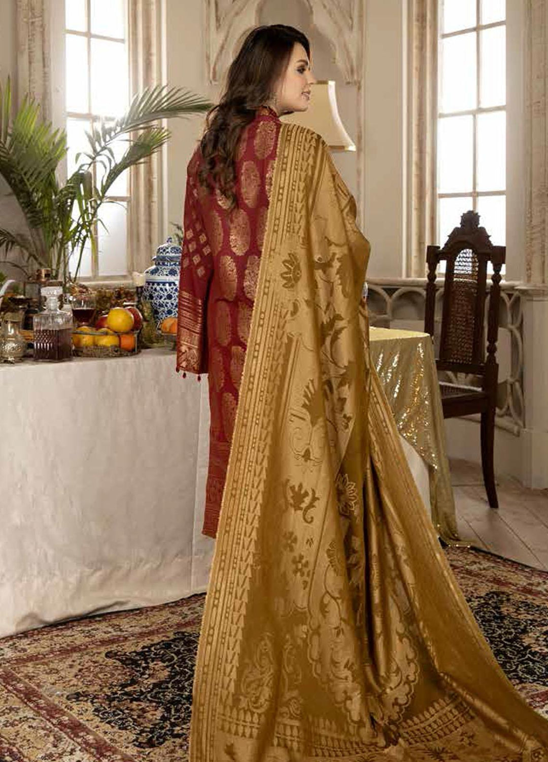 Riaz Arts Broshia Banarsi Lawn Suits Unstitched 3 Piece RA22SHN D-02 - Summer Collection