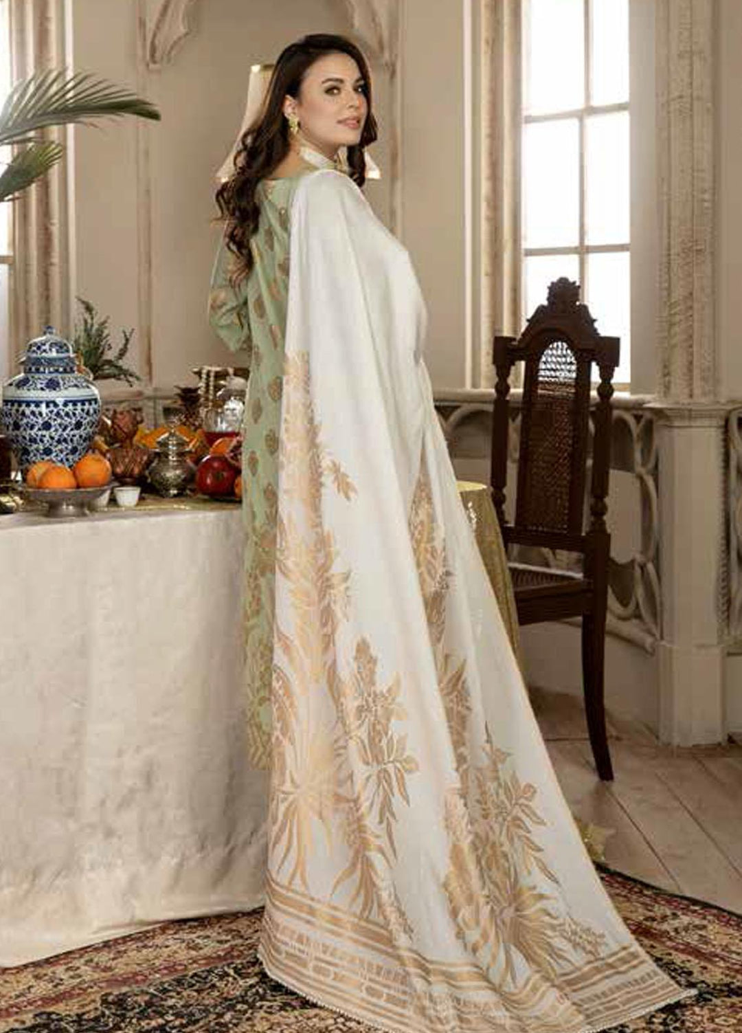 Riaz Arts Broshia Banarsi Lawn Suits Unstitched 3 Piece RA22SHN D-03 - Summer Collection