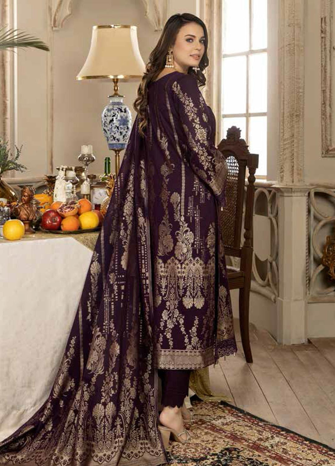 Riaz Arts Broshia Banarsi Lawn Suits Unstitched 3 Piece RA22SHN D-04 - Summer Collection