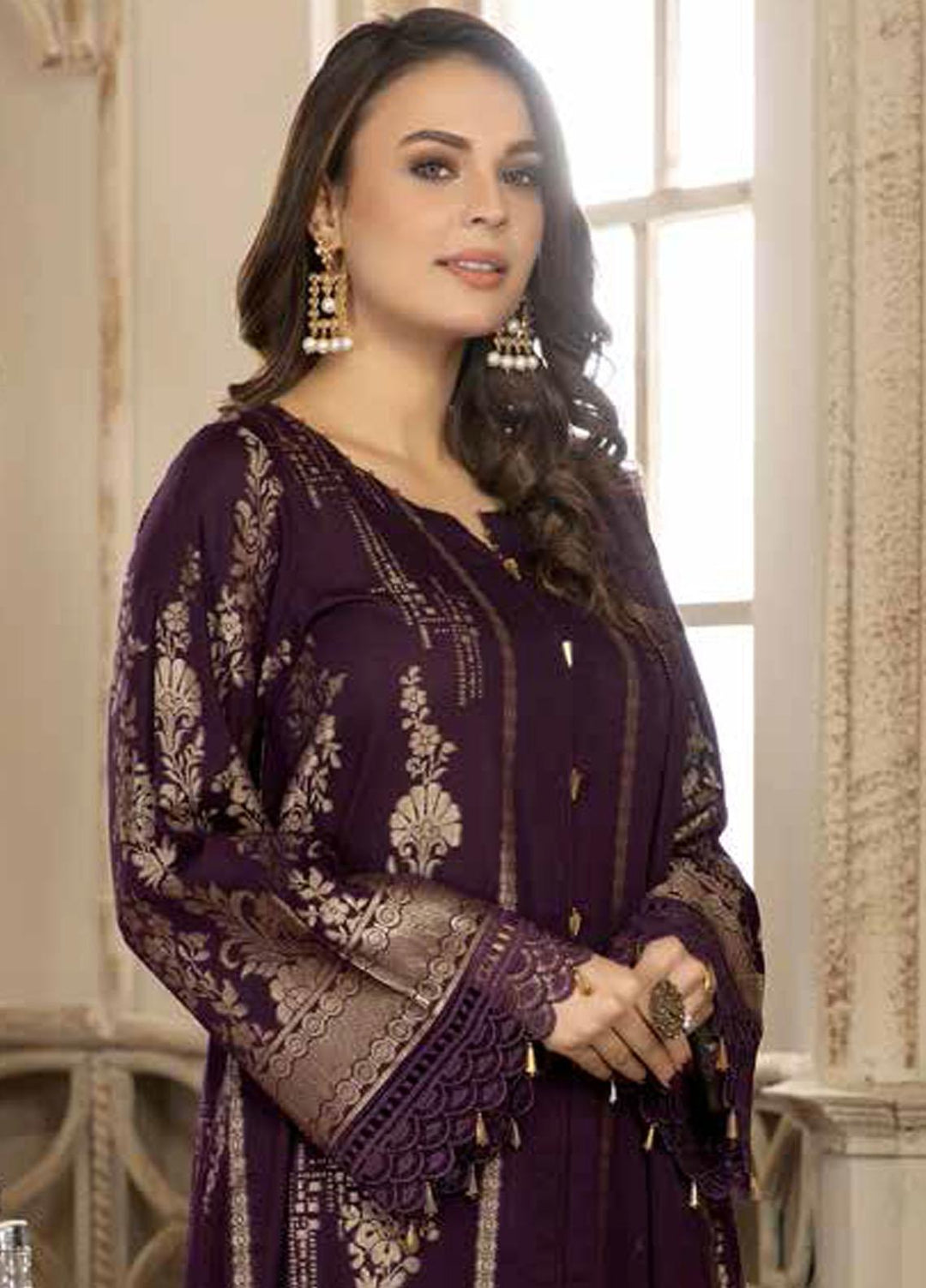 Riaz Arts Broshia Banarsi Lawn Suits Unstitched 3 Piece RA22SHN D-04 - Summer Collection