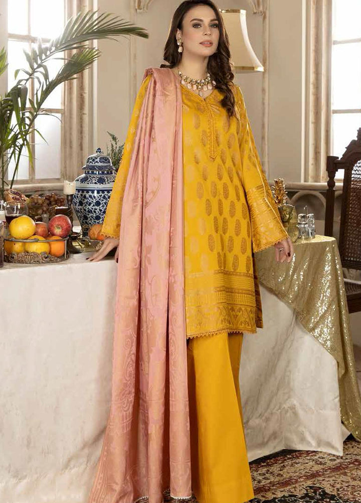 Riaz Arts Broshia Banarsi Lawn Suits Unstitched 3 Piece RA22SHN D-05 - Summer Collection