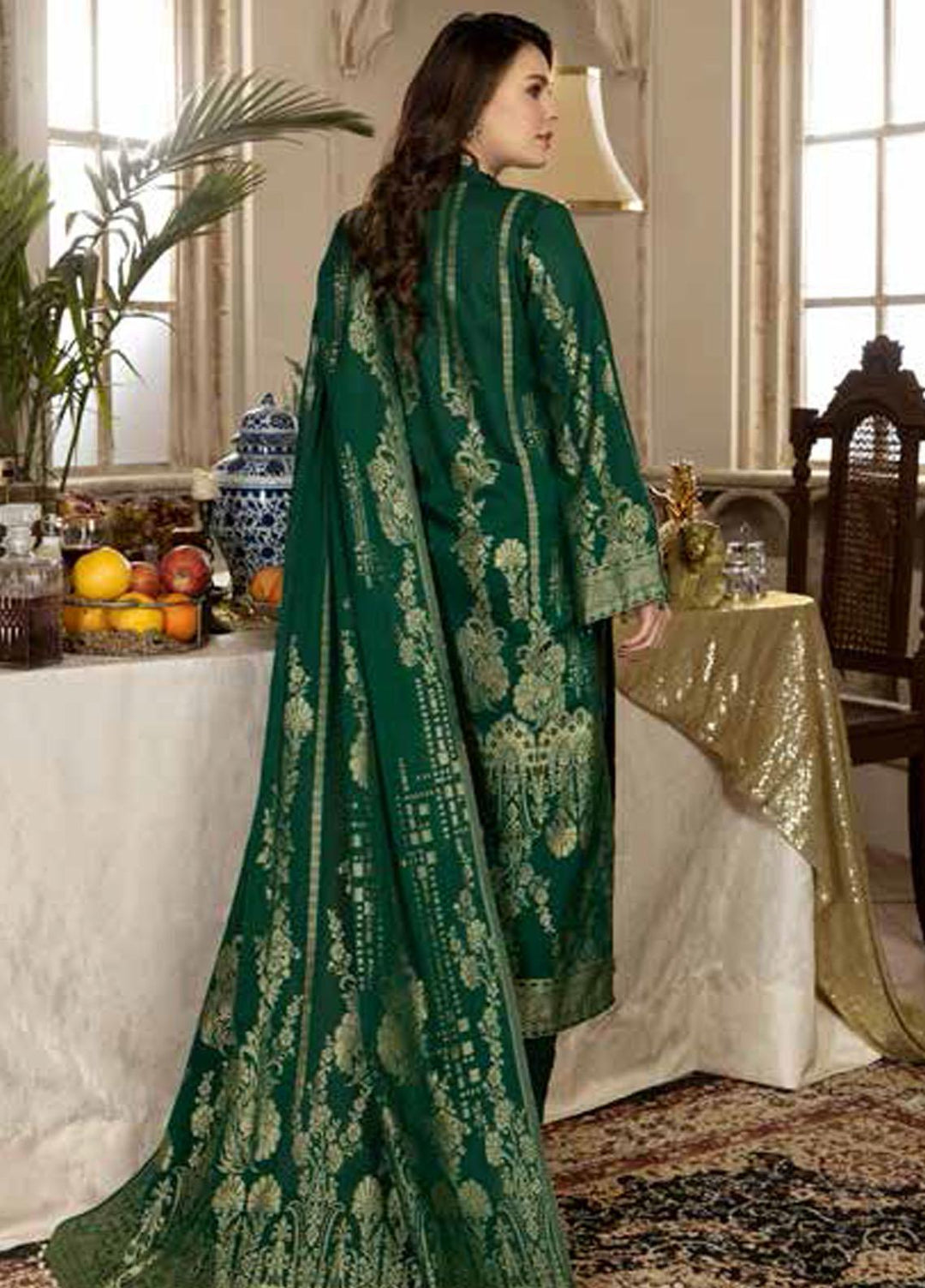 Riaz Arts Broshia Banarsi Lawn Suits Unstitched 3 Piece RA22SHN D-08 - Summer Collection