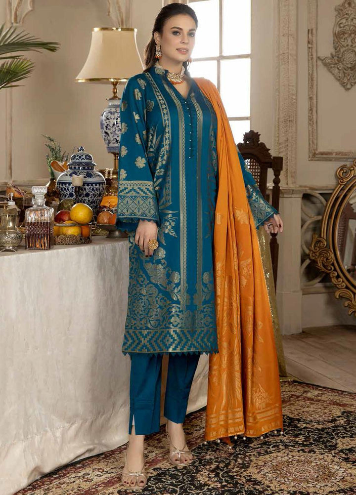 Riaz Arts Broshia Banarsi Lawn Suits Unstitched 3 Piece RA22SHN D-09 - Summer Collection