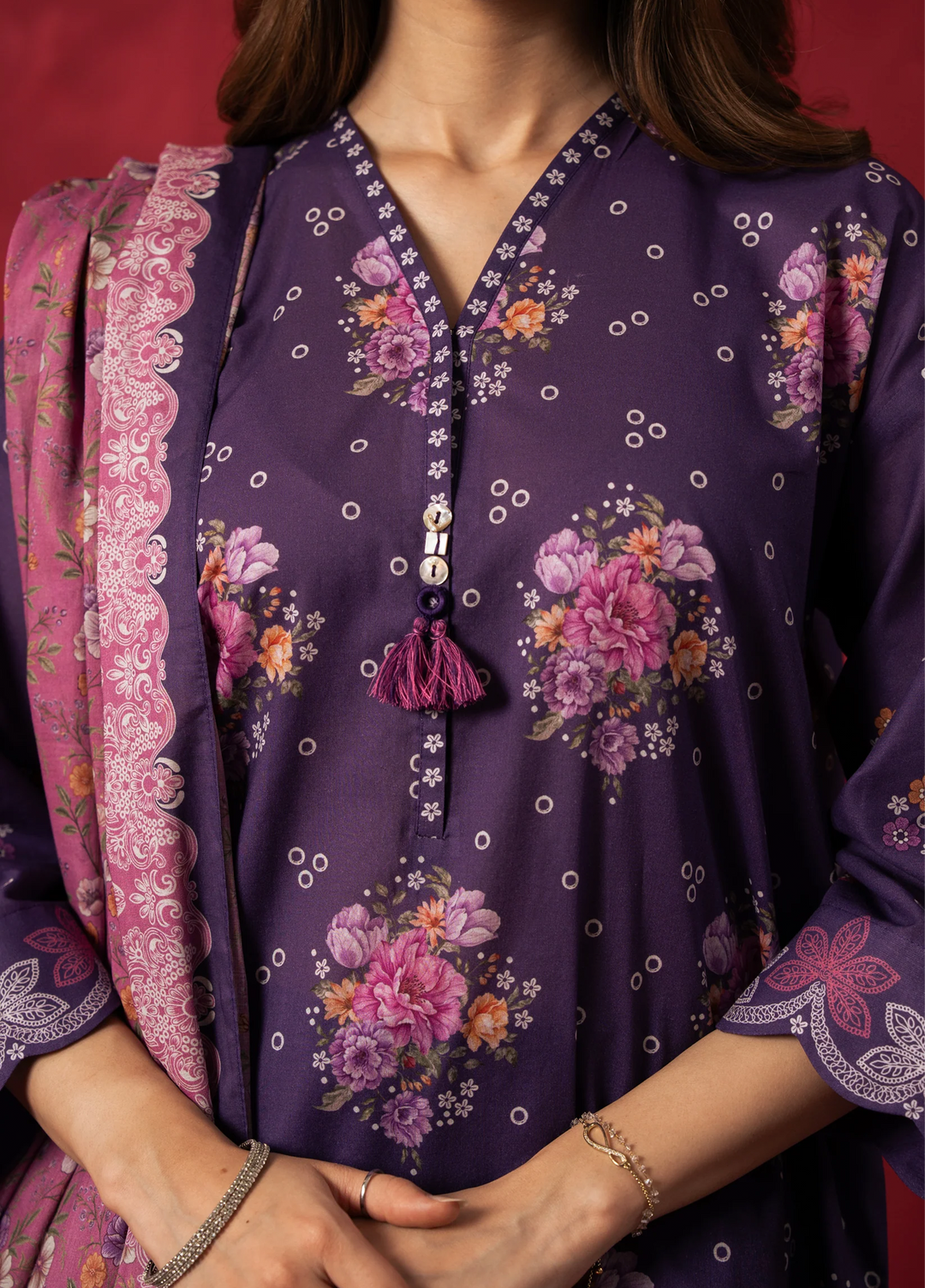 Zoe by Zeen Unstitched Printed Lawn 3 Piece Suit ZN26UZL WFM36604 - Casual Collection