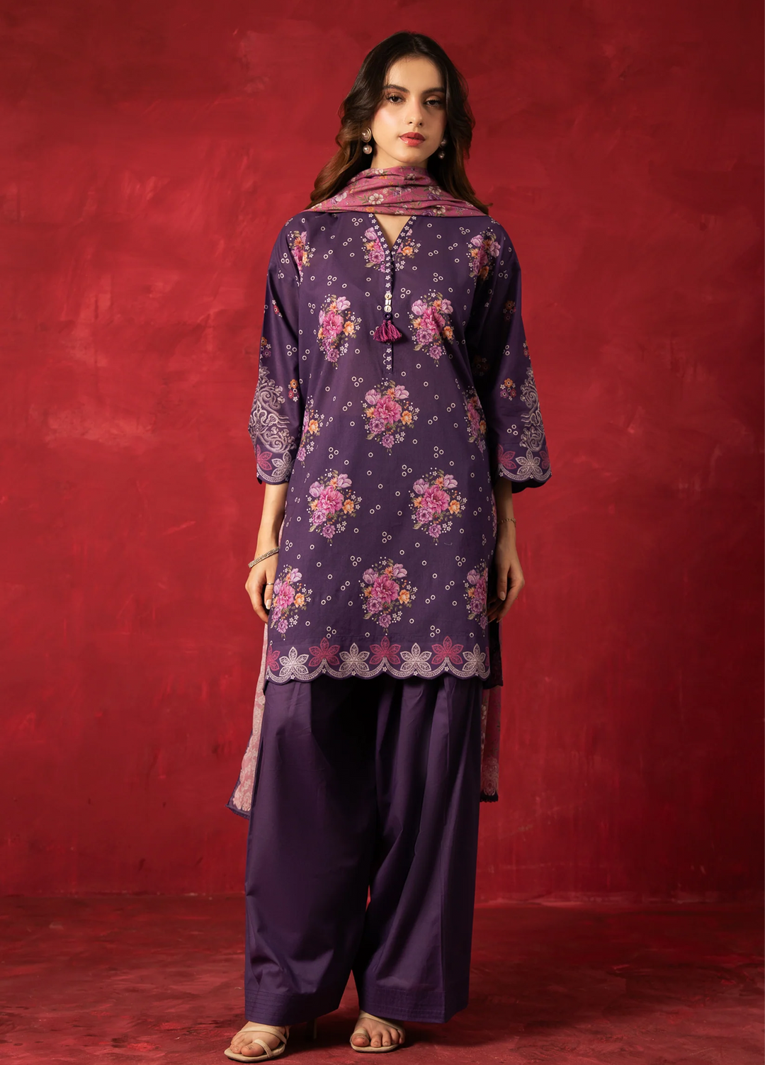 Zoe by Zeen Unstitched Printed Lawn 3 Piece Suit ZN26UZL WFM36604 - Casual Collection