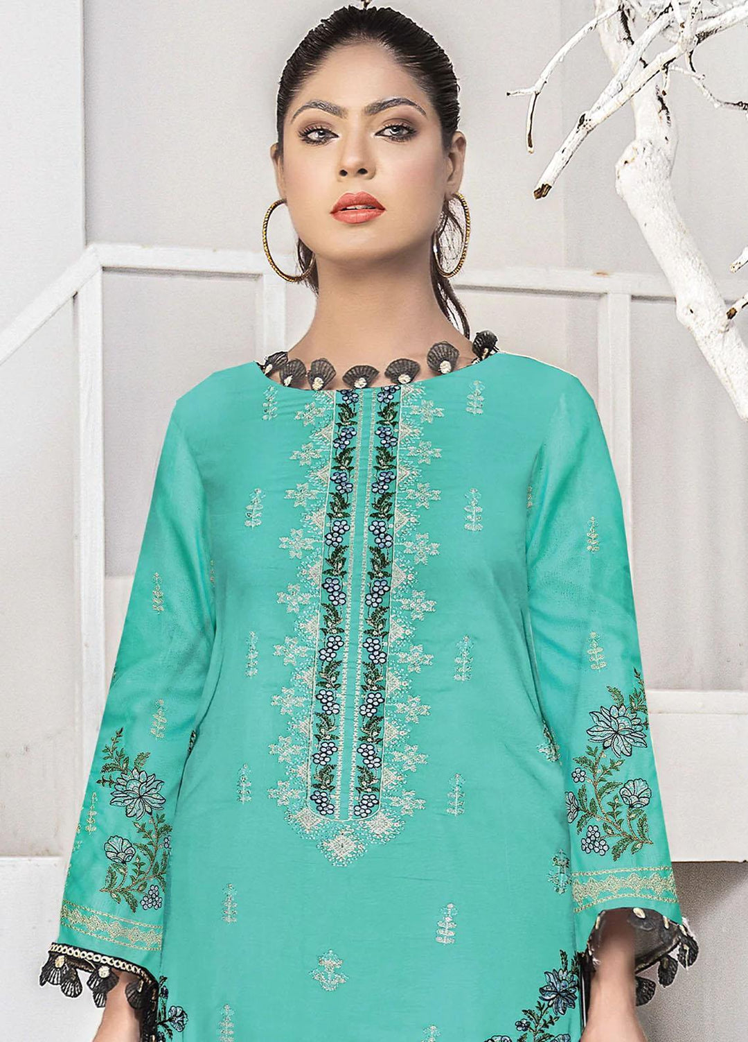 Rim Jhim By Insiya Clothing Embroidered Lawn Suits Unstitched 3 Piece INS23RJ Design 02 - Summer Collection