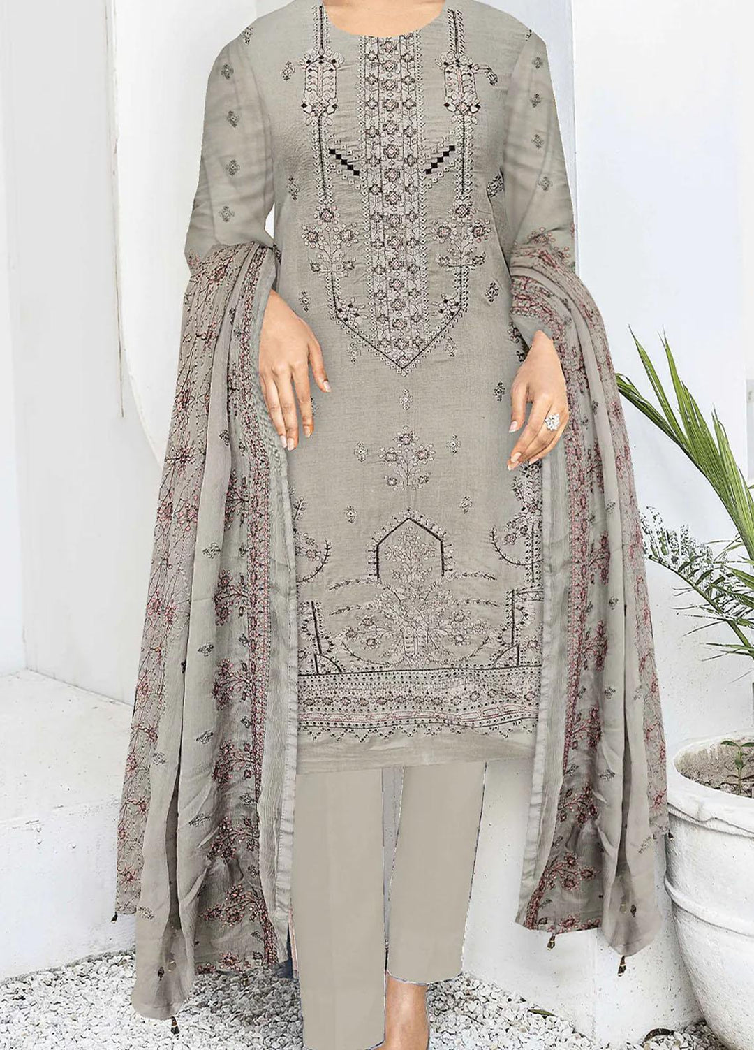 Rim Jhim By Insiya Clothing Embroidered Lawn Suits Unstitched 3 Piece INS23RJ Design 09 - Summer Collection