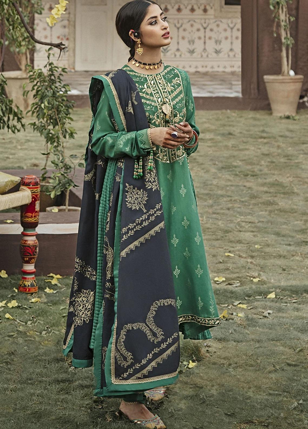 Rim Jhim by Cross Stitch Embroidered Cotton Jacquard Suits Unstitched 3 Piece CS21RJ MAUJ-E-DARYA-B - Luxury Collection