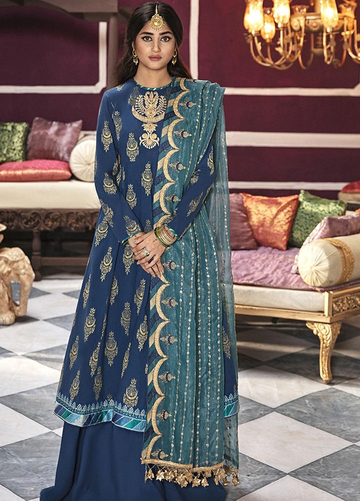 Rim Jhim by Cross Stitch Embroidered Cotton Jacquard Suits Unstitched 3 Piece CS21RJ JAHAN ARA-A - Luxury Collection