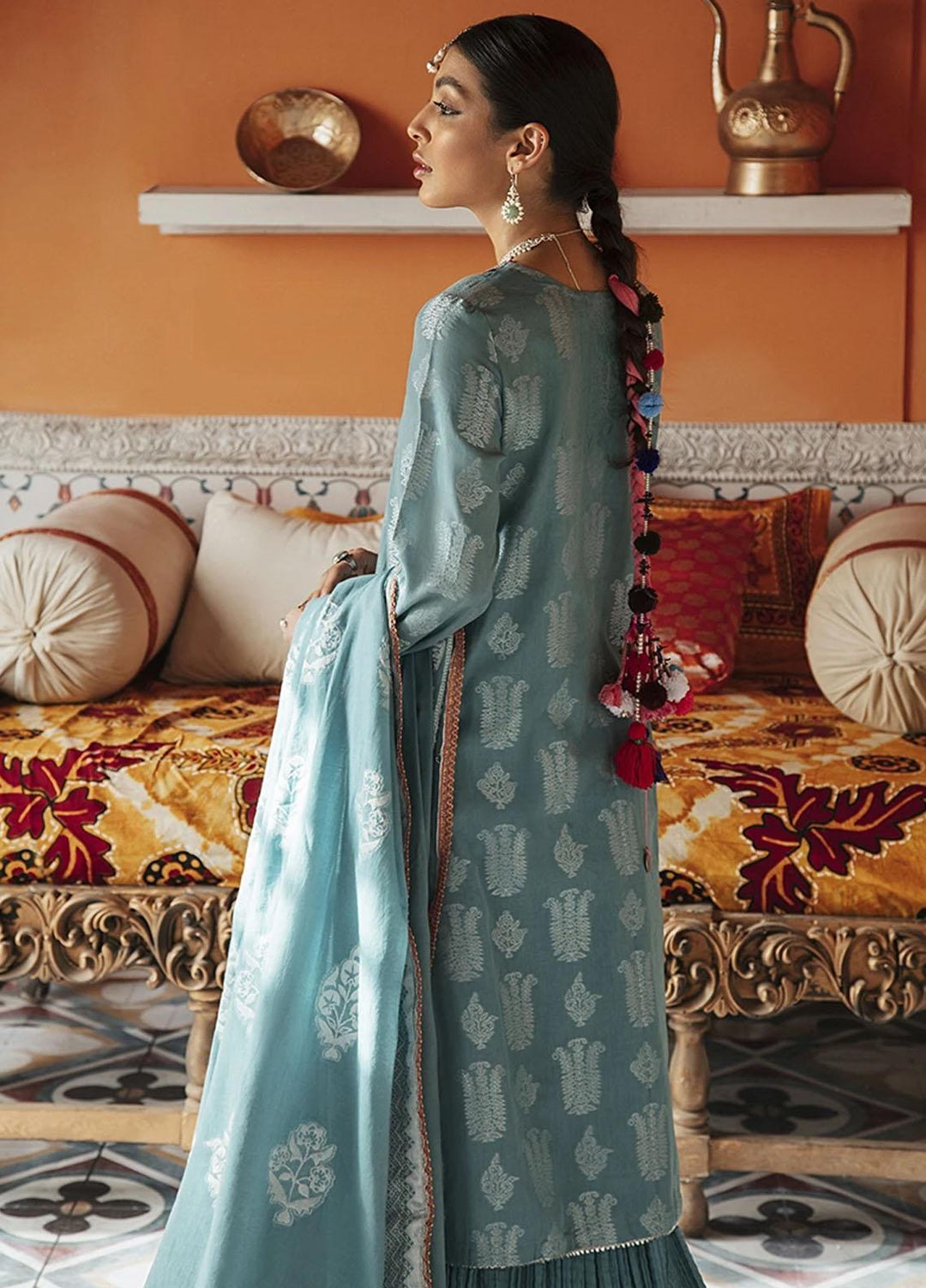 Rim Jhim by Cross Stitch Embroidered Cotton Jacquard Suits Unstitched 3 Piece CS21RJ MAAH ROO-A - Luxury Collection