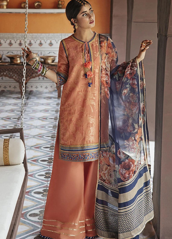 Rim Jhim by Cross Stitch Embroidered Cotton Jacquard Suits Unstitched 3 Piece CS21RJ GUL AASHNA-A - Luxury Collection