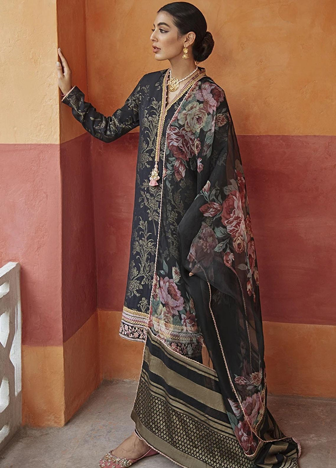 Rim Jhim by Cross Stitch Embroidered Cotton Jacquard Suits Unstitched 3 Piece CS21RJ GUL AASHNA-B - Luxury Collection