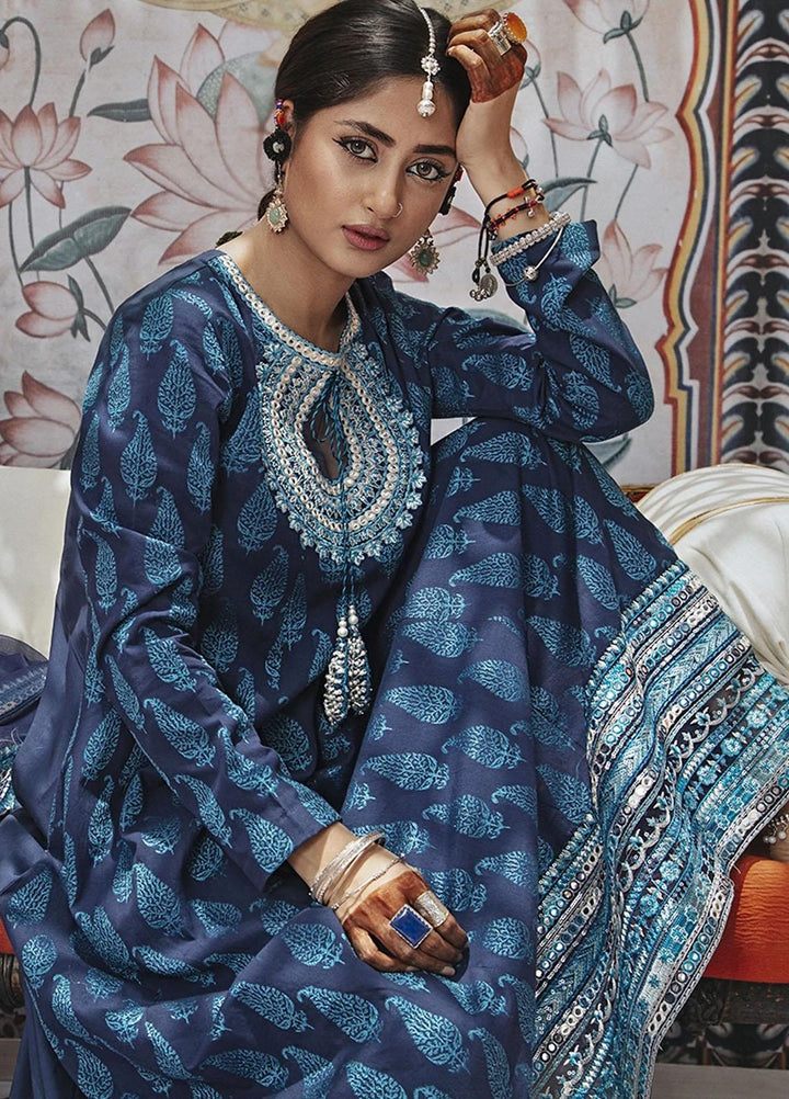 Rim Jhim by Cross Stitch Embroidered Cotton Jacquard Suits Unstitched 3 Piece CS21RJ BARG-E-FEROZ-A - Luxury Collection