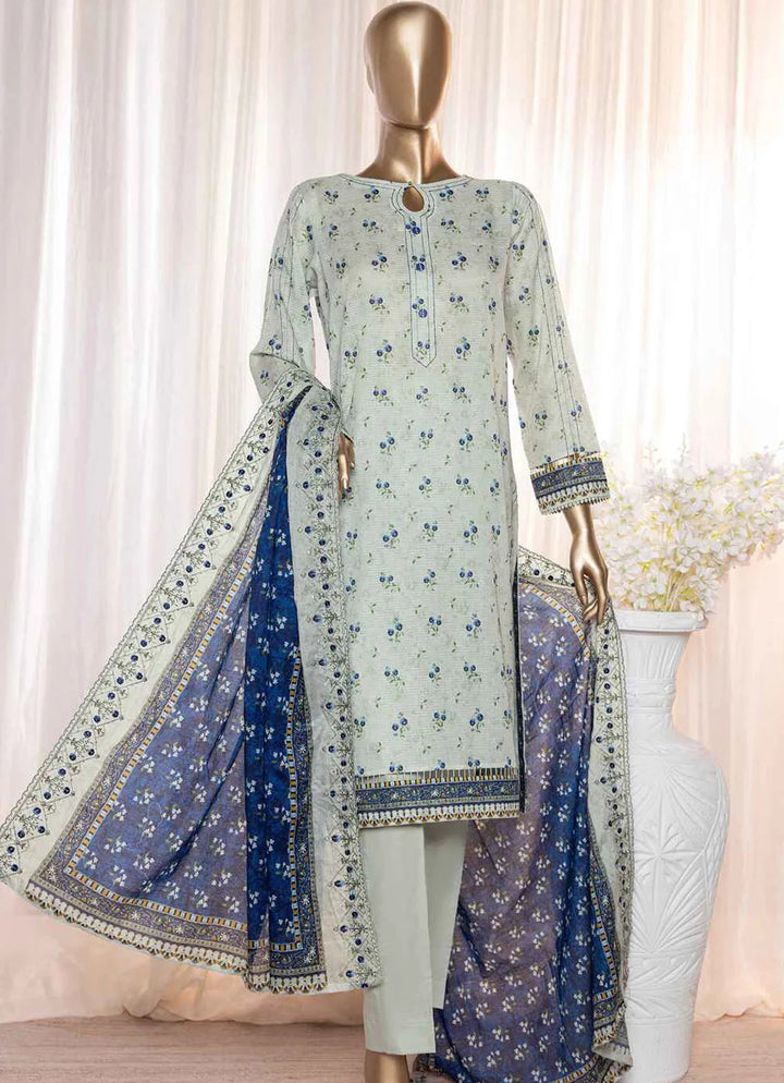 Rimjhim By HZ Textiles Embroidered Lawn Suit Unstitched 3 Piece HZ24R REC-123 - Summer Collection