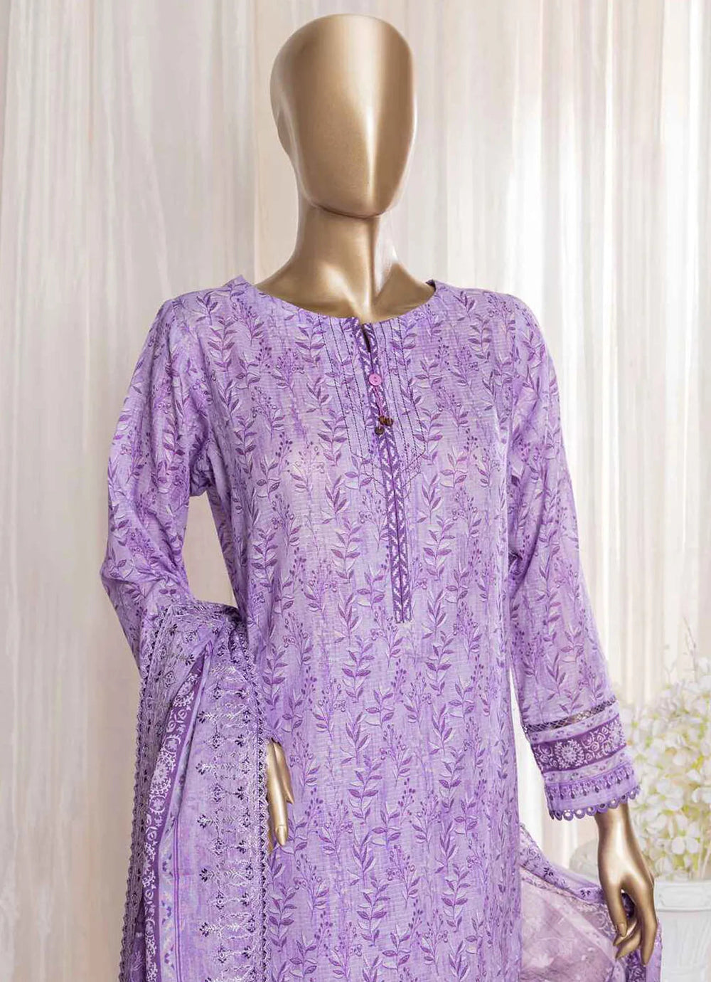 Rimjhim By HZ Textiles Embroidered Lawn Suit Unstitched 3 Piece HZ24R REC-127 - Summer Collection