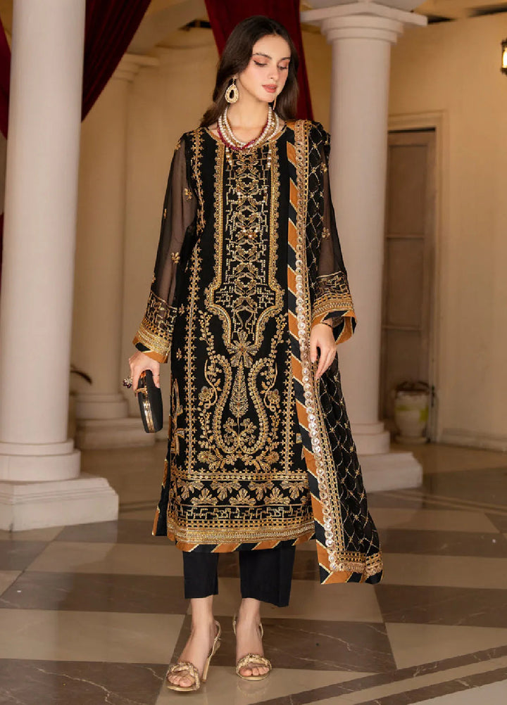 Rimjhim By Strawberry Embroidered Chiffon Suit Unstitched 4 Piece STB24R FLS-RJ-001 - Summer Collection