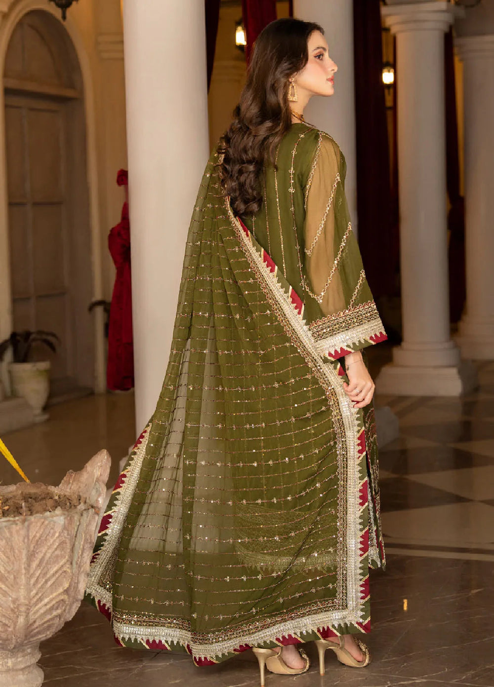 Rimjhim By Strawberry Embroidered Chiffon Suit Unstitched 4 Piece STB24R FLS-RJ-002 - Summer Collection