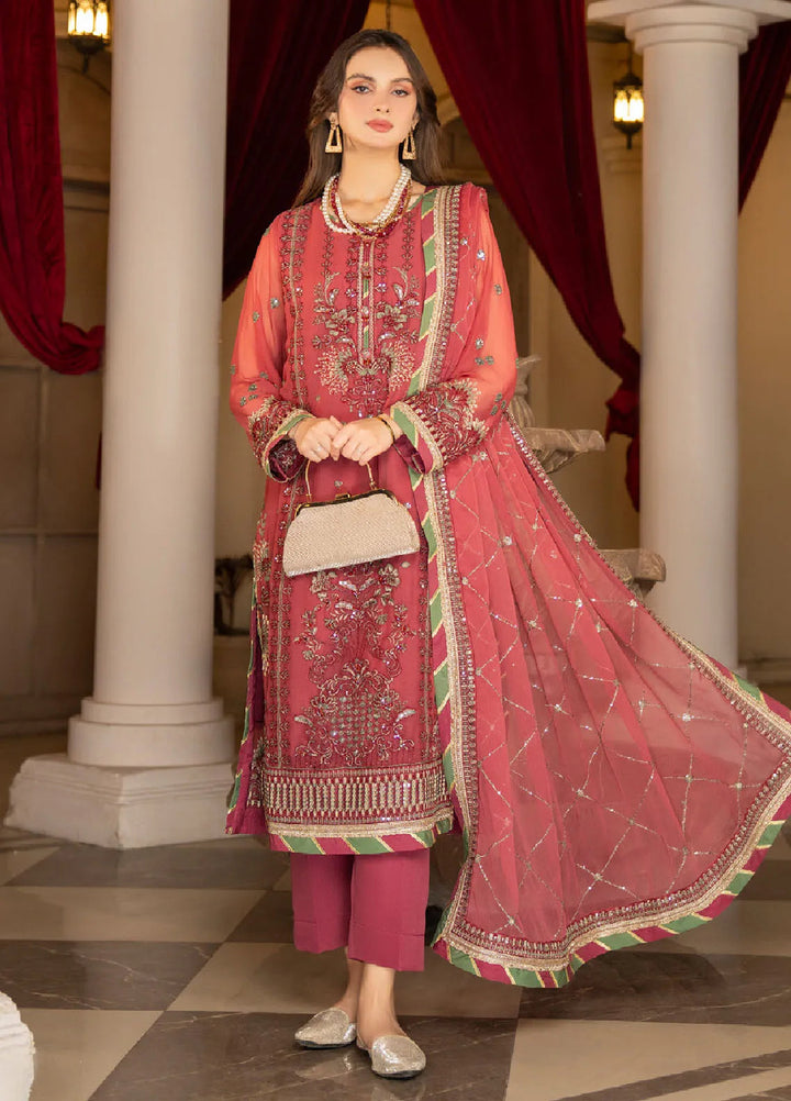 Rimjhim By Strawberry Embroidered Chiffon Suit Unstitched 4 Piece STB24R FLS-RJ-003 - Summer Collection