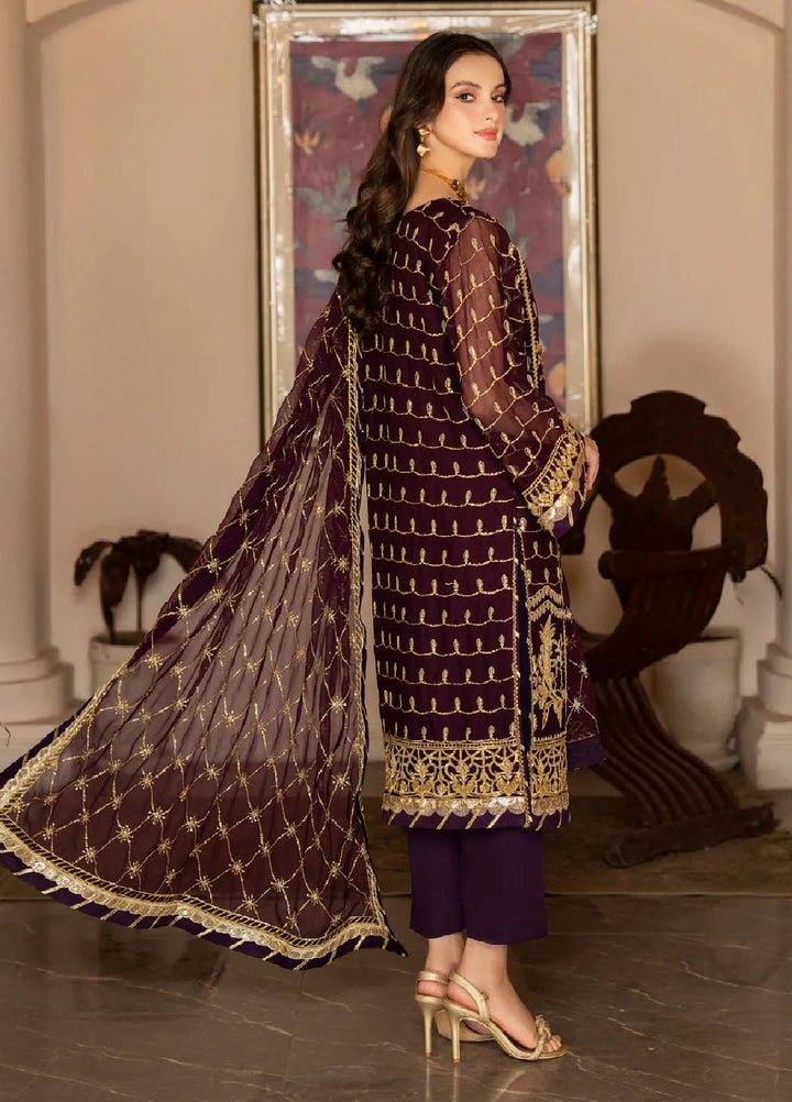 Rimjhim By Strawberry Embroidered Chiffon Suit Unstitched 4 Piece STB24R FLS-RJ-004 - Summer Collection