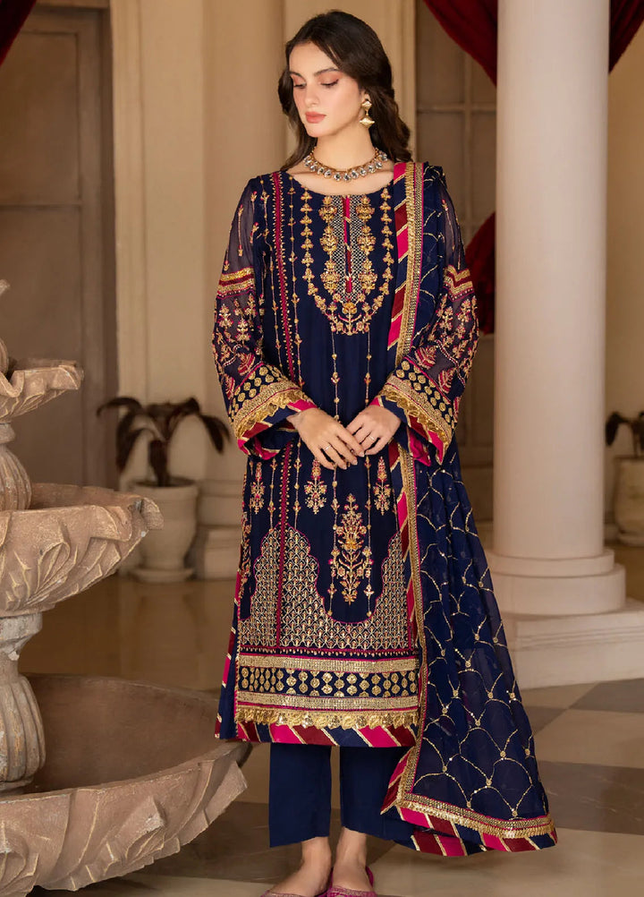 Rimjhim By Strawberry Embroidered Chiffon Suit Unstitched 4 Piece STB24R FLS-RJ-005 - Summer Collection