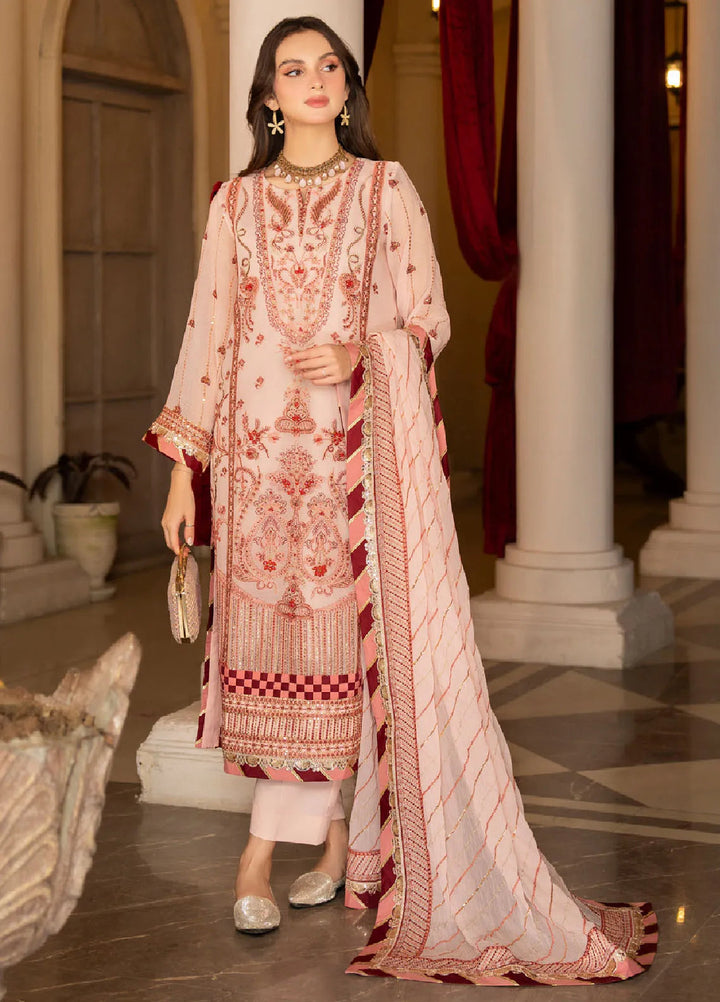 Rimjhim By Strawberry Embroidered Chiffon Suit Unstitched 4 Piece STB24R FLS-RJ-006 - Summer Collection