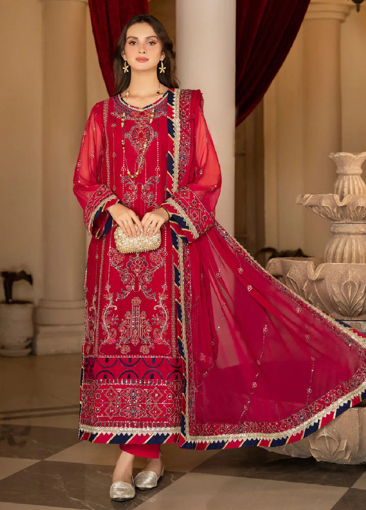 Rimjhim By Strawberry Embroidered Chiffon Suit Unstitched 4 Piece STB24R FLS-RJ-007 - Summer Collection