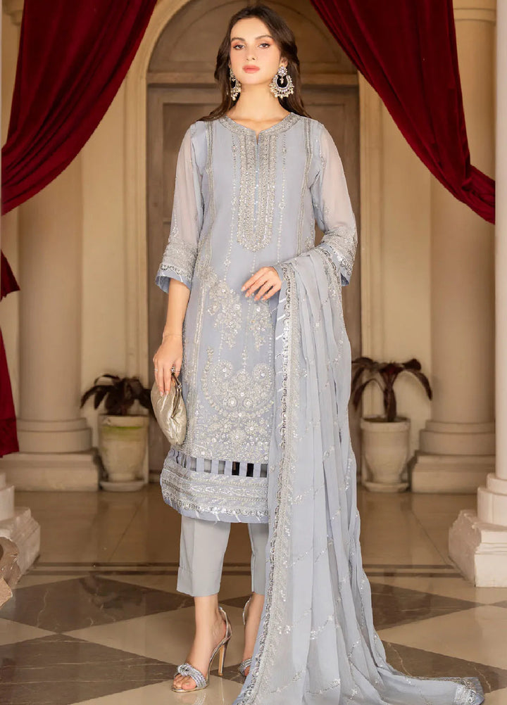 Rimjhim By Strawberry Embroidered Chiffon Suit Unstitched 4 Piece STB24R FLS-RJ-008 - Summer Collection