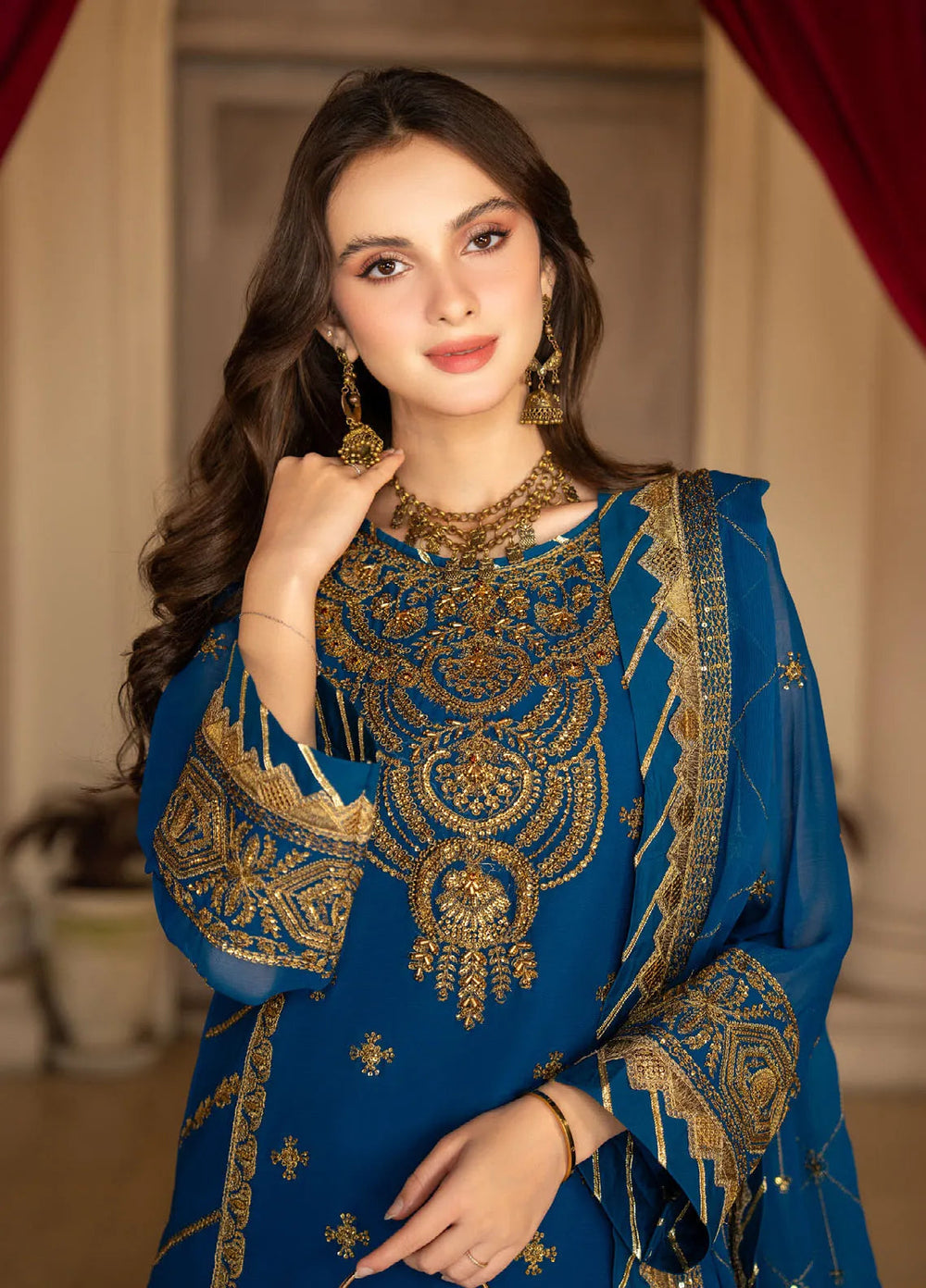 Rimjhim By Strawberry Embroidered Chiffon Suit Unstitched 4 Piece STB24R FLS-RJ-010 - Summer Collection