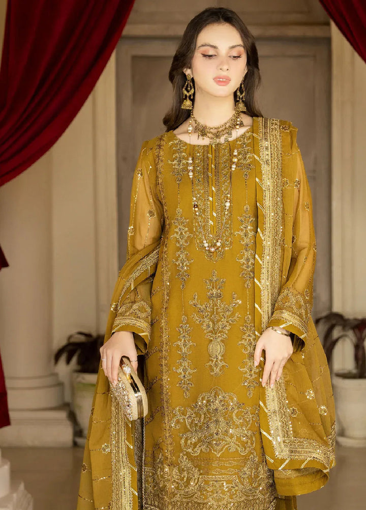 Rimjhim By Strawberry Embroidered Chiffon Unstitched Suit 4 Piece STB24R FLS-RJ-009 - Summer Collection