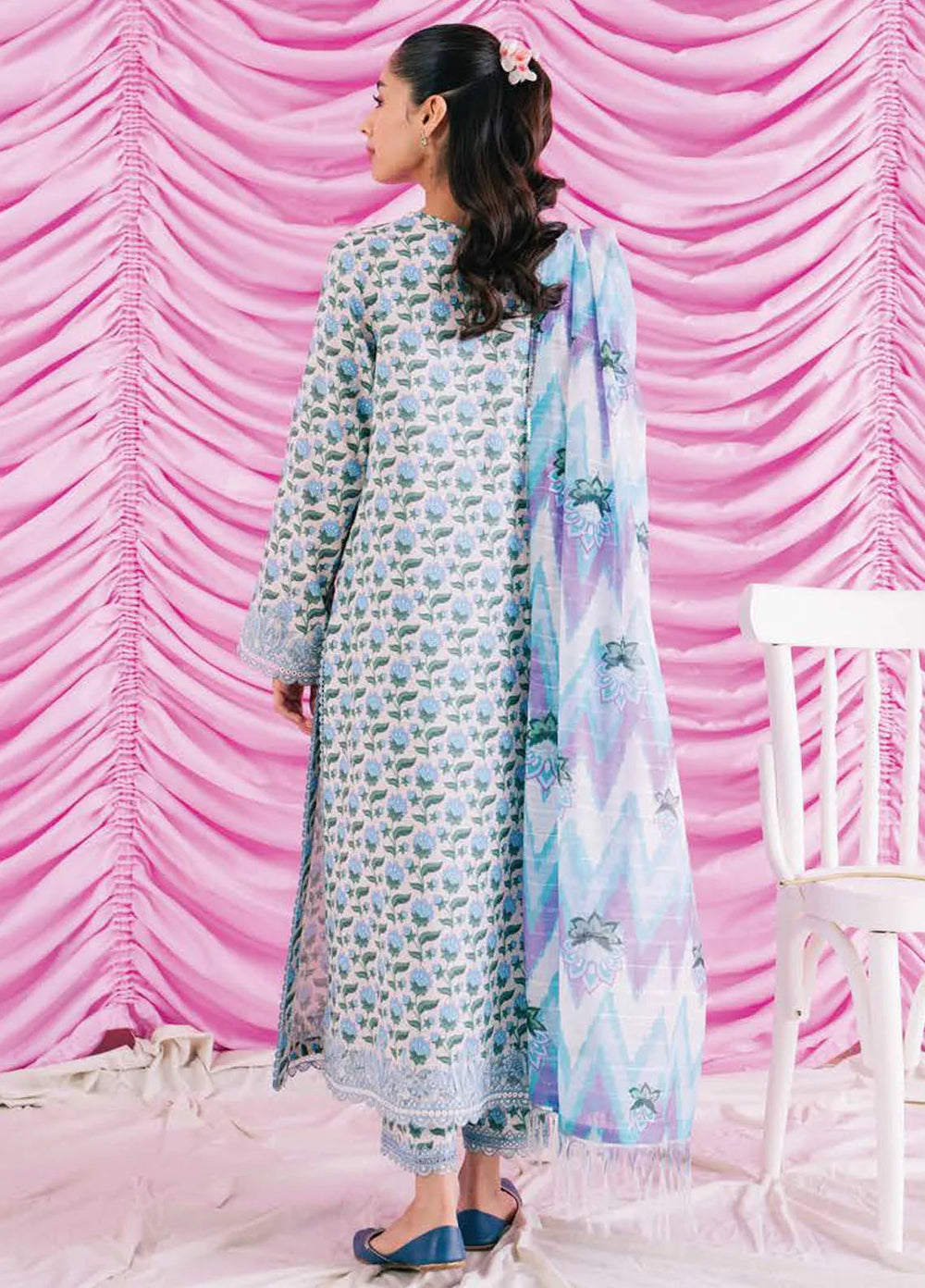 Rinesa By Ayzel Embroidered Lawn Suit Unstitched 3 Piece AAF24R D-05 Cleo - Summer Collection