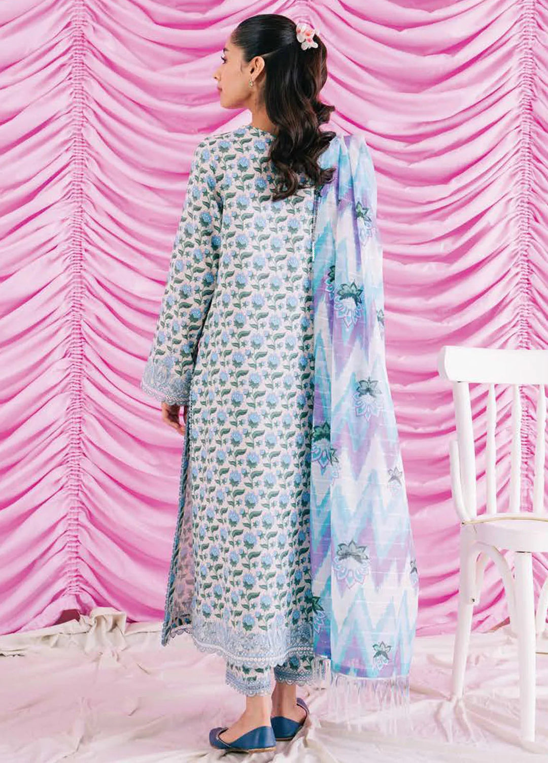 Rinesa By Ayzel Embroidered Lawn Suit Unstitched 3 Piece AAF24R D-05 Cleo - Summer Collection