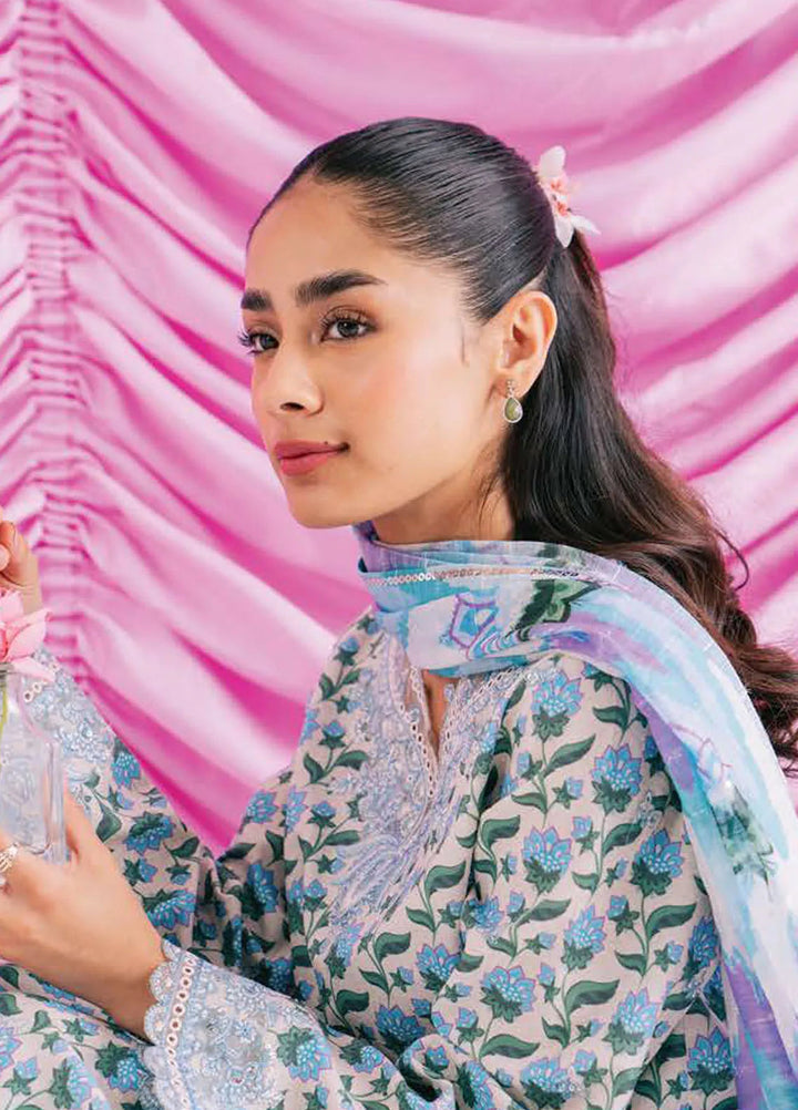 Rinesa By Ayzel Embroidered Lawn Suit Unstitched 3 Piece AAF24R D-05 Cleo - Summer Collection