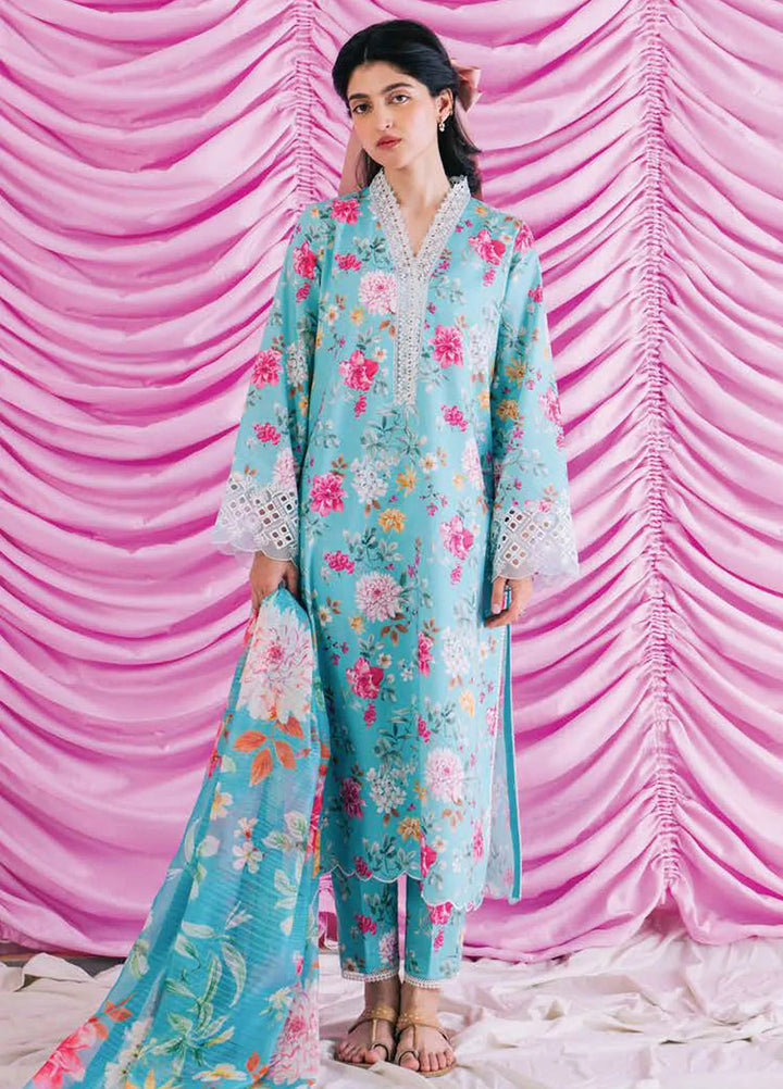 Rinesa By Ayzel Embroidered Lawn Suit Unstitched 3 Piece AAF24R D-10 Cali - Summer Collection