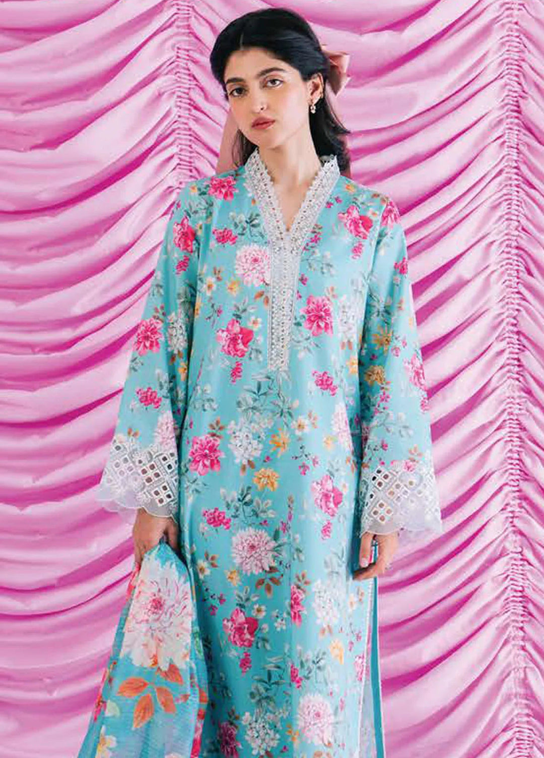 Rinesa By Ayzel Embroidered Lawn Suit Unstitched 3 Piece AAF24R D-10 Cali - Summer Collection