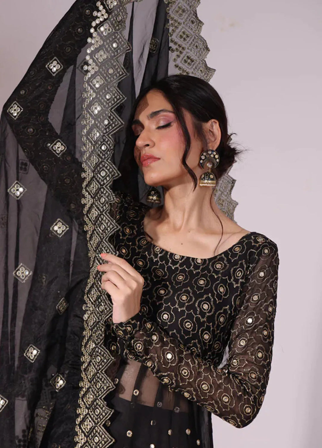 Ripret Pret Embroidered Chiffon 3 Piece Suit DilRuba