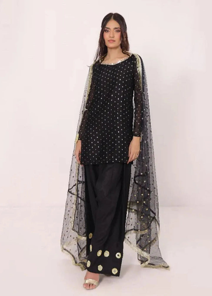 Ripret Pret Embroidered Chiffon 3 Piece Suit Heer