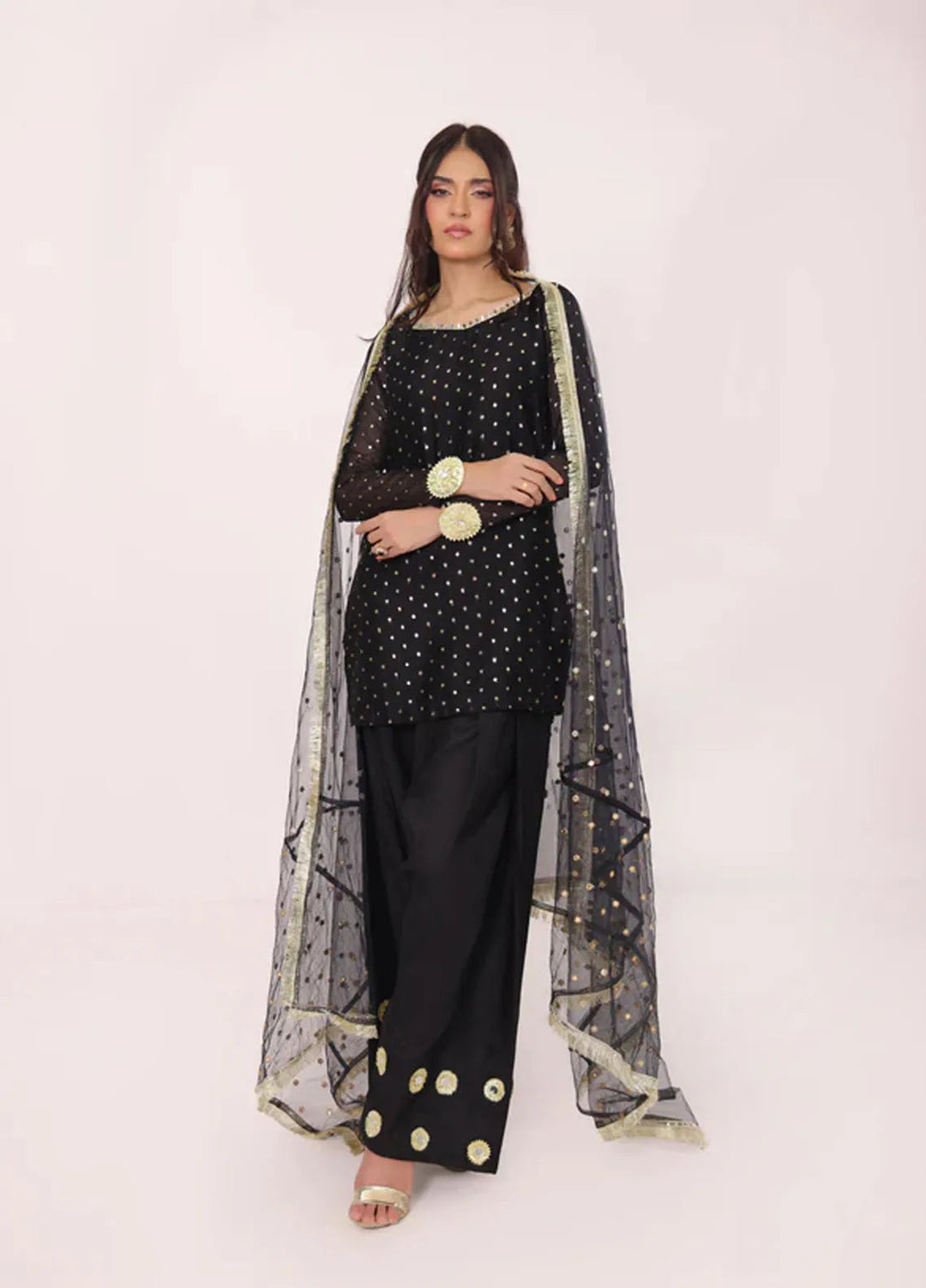 Ripret Pret Embroidered Chiffon 3 Piece Suit Heer