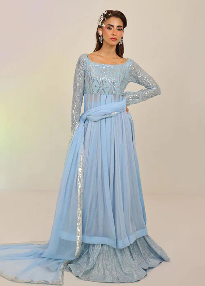 Ripret Pret Embroidered Chiffon 3 Piece Suit Snow White