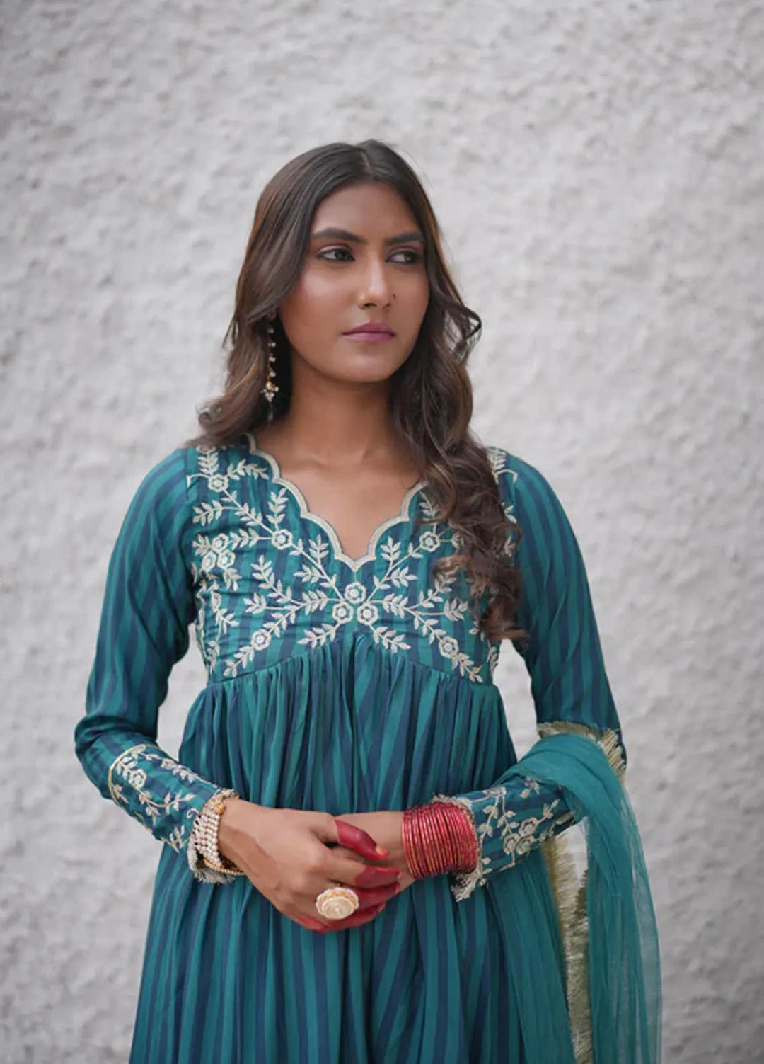 Ripret Pret Embroidered Lawn 2 Piece Suit Stripe Embroidered Set